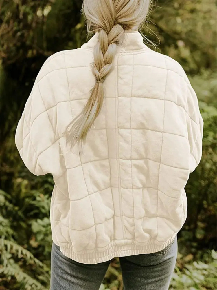 Oversized Padded Intermediate Jacket - Eliza-Dark Grey-S-State of Style