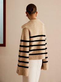 Oversized Striped Sweater for Women – Celina-Beige-XS-State of Style