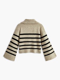 Oversized Striped Sweater for Women – Celina-Beige-XS-State of Style