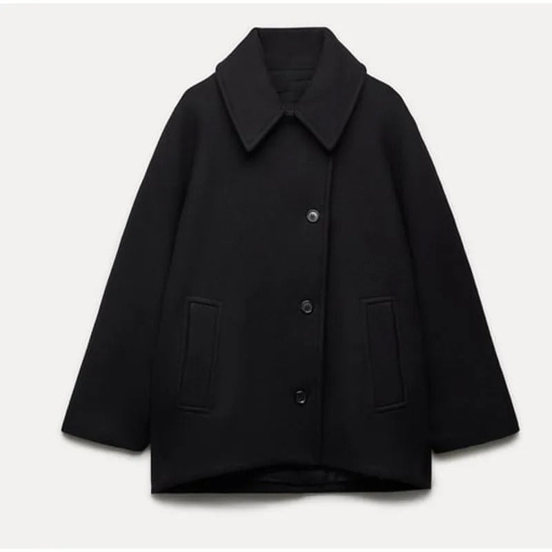 Oversized Stylish Women's Jacket - Amara-Black-XS-State of Style