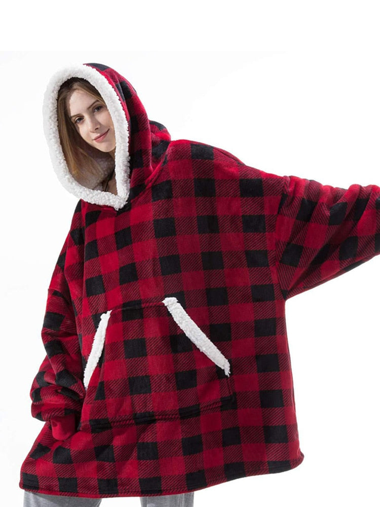 Oversized Sweater for Women – Cozy & Trendy Knitwear-Red and Black-One size fits all-State of Style