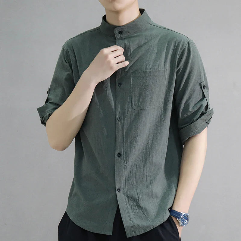 Oversized Trendy Collar Shirt for Men – Spring/Summer-White-XXL-State of Style