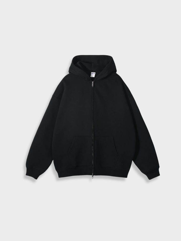 Oversized Vest with Zip - Ava-Black-S-State of Style
