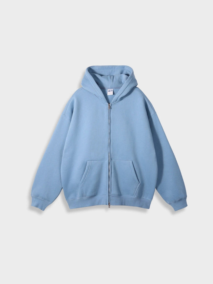 Oversized Vest with Zip - Ava-Blue-S-State of Style