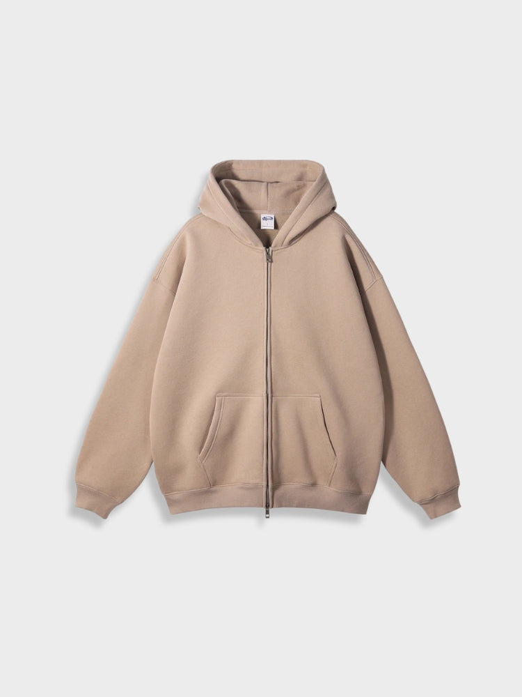 Oversized Vest with Zip - Ava-Grey Apricot-S-State of Style
