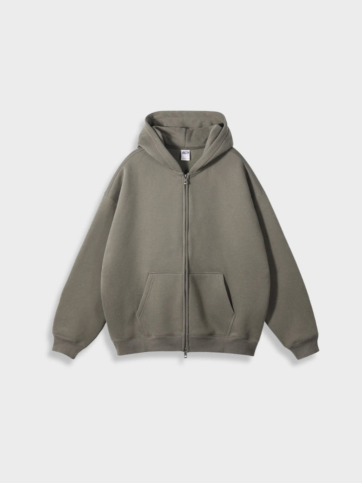 Oversized Vest with Zip - Ava-Grey Coffee-S-State of Style