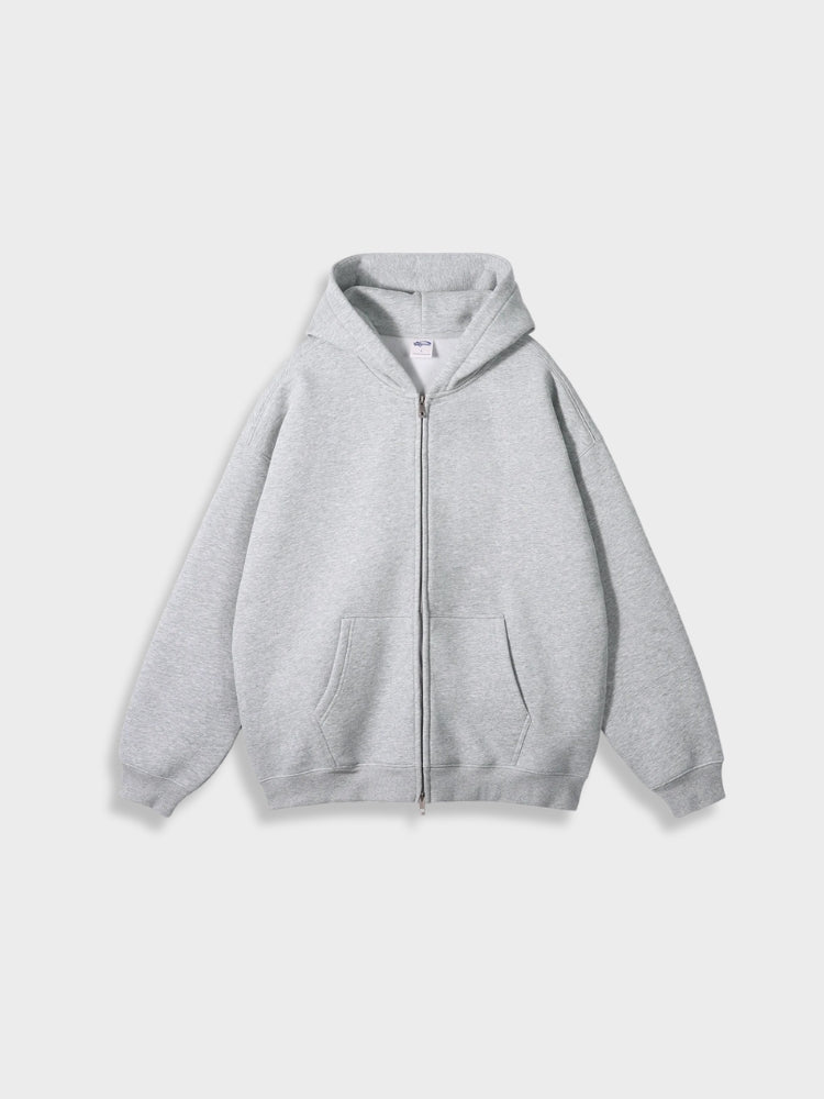 Oversized Vest with Zip - Ava-Light Grey-S-State of Style