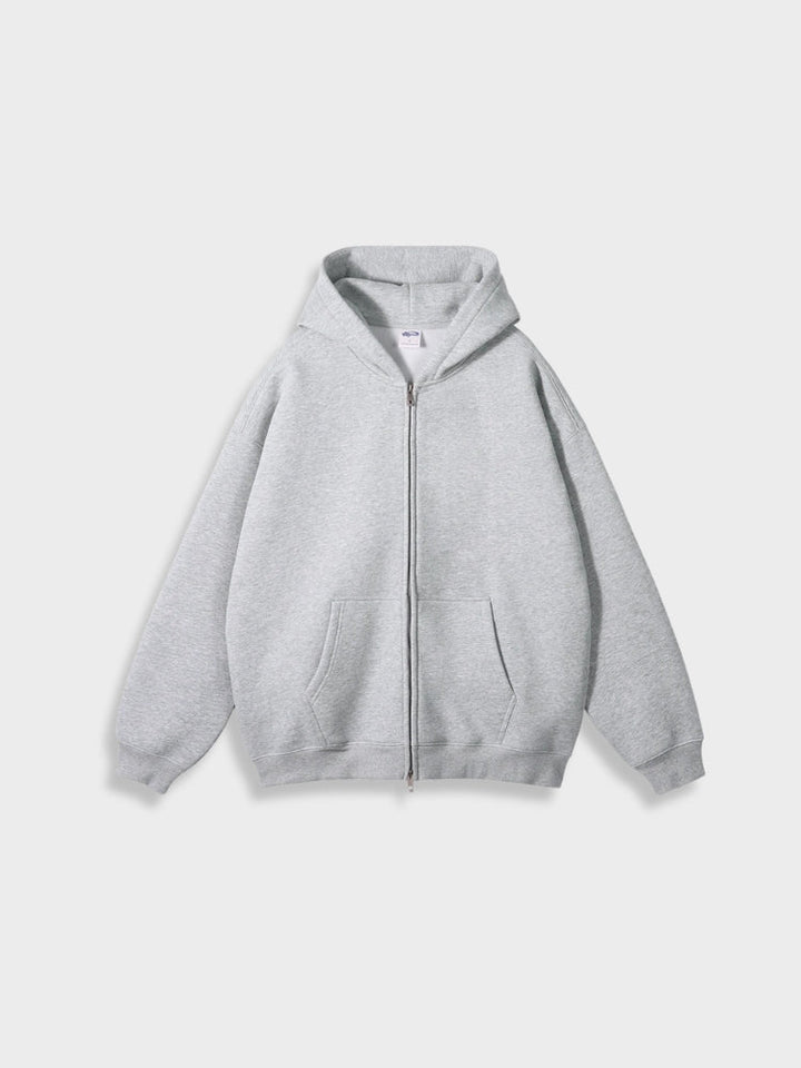 Oversized Vest with Zip - Ava-Light Grey-S-State of Style