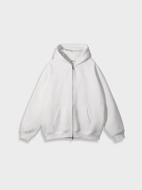 Oversized Vest with Zip - Ava-White-S-State of Style