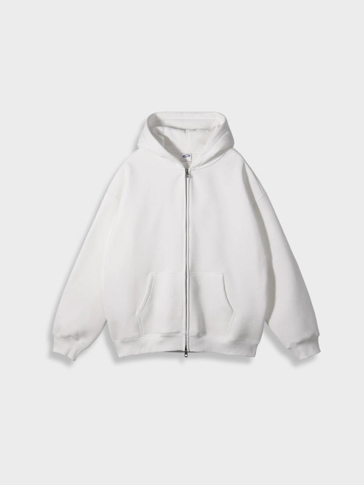 Oversized Vest with Zip - Ava-White-S-State of Style