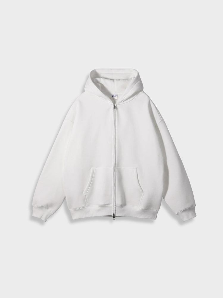 Oversized Vest with Zip - Ava-White-S-State of Style