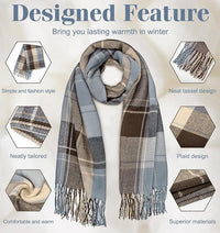 Oversized Winter Scarf - CozyPlaid-Black Red-State of Style