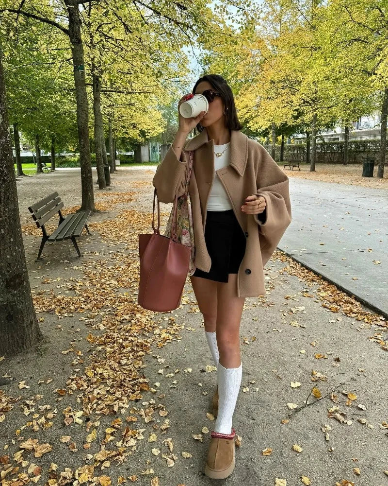 Oversized Women’s Winter Coat - Mila-Beige-XS-State of Style