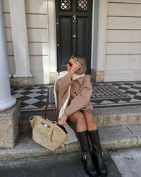 Oversized Women’s Winter Coat - Mila-Beige-XS-State of Style