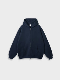 Oversized Zip-Up Vest - Ava-Navy Blue-S-State of Style