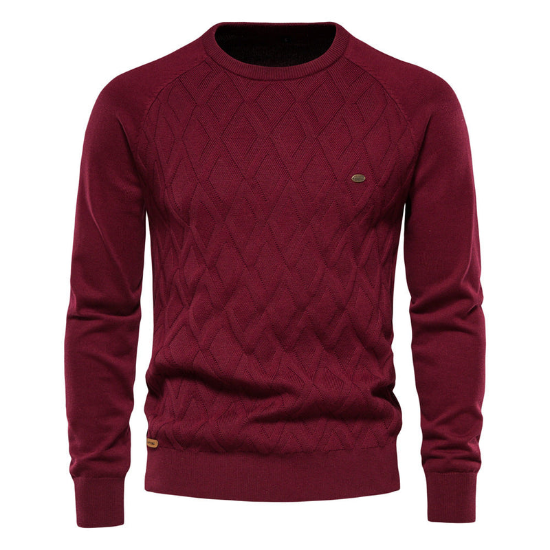 Oxford Men's Sweater - Sterling-Red-S-State of Style