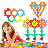 Creative snowflake building blocks for children – promotes imagination and motor skills