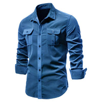 P. Legend Inspired Style | Casual Men's Shirt-Blue-S-State of Style
