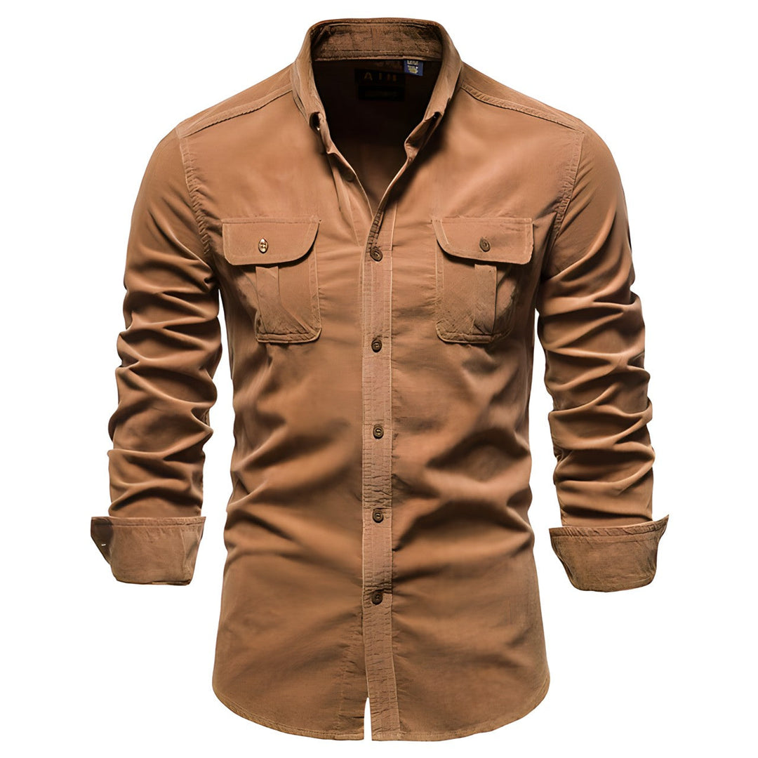 P. Legend Inspired Style | Casual Men's Shirt-Brown-S-State of Style