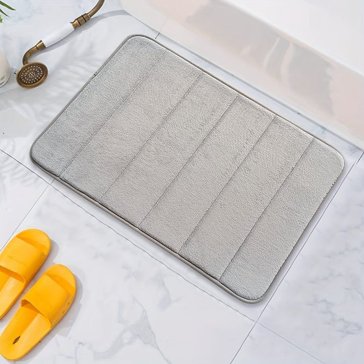Pamper Your Feet with the Luxe Anti-Slip Bath Mat - Livia-40cm x 60cm-Light Grey-State of Style