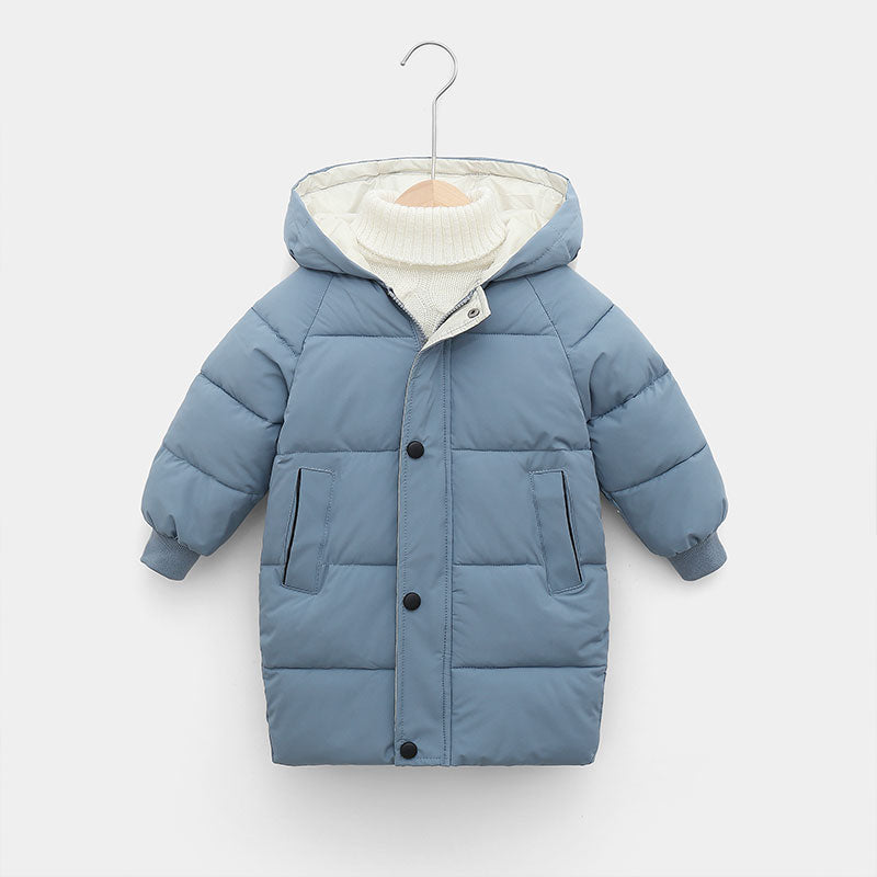 ParkasJacket – Women's Winter Jacket with Faux Fur Hood-Blue-100-State of Style