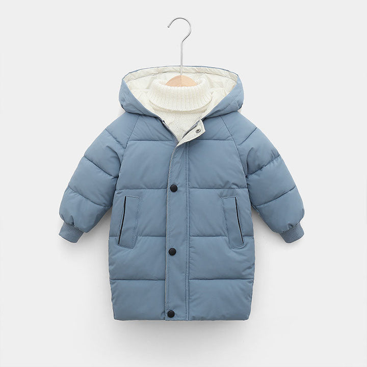 ParkasJacket – Women's Winter Jacket with Faux Fur Hood-Blue-100-State of Style