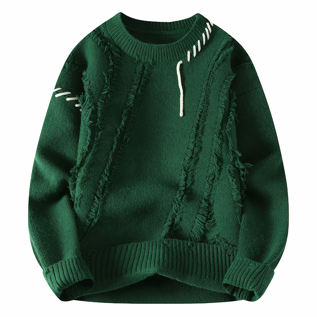 Patchwork Men's Sweater - Jasper-Green-XS-State of Style