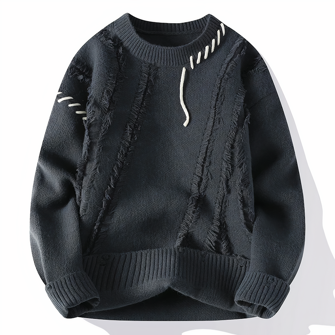 Patchwork Men's Sweater - Jasper-Grey-XS-State of Style