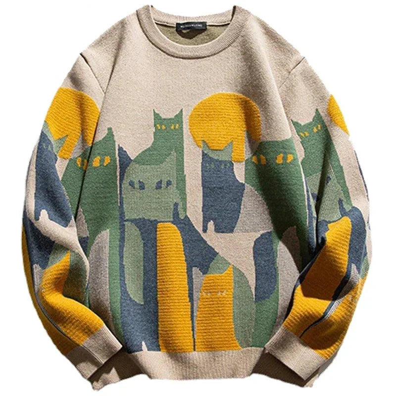 Patterned sweater for a Cozy and Stylish Look - Amara-Khaki-XS-State of Style