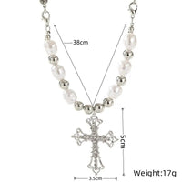 PEARL CROSS PENDANT NECKLACE | Elegant Women's Jewellery | Timeless Design-State of Style