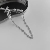 PEARL CROSS PENDANT NECKLACE | Elegant Women's Jewellery | Timeless Design-State of Style