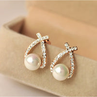 Pearl Earrings with Glitter - Melina-State of Style