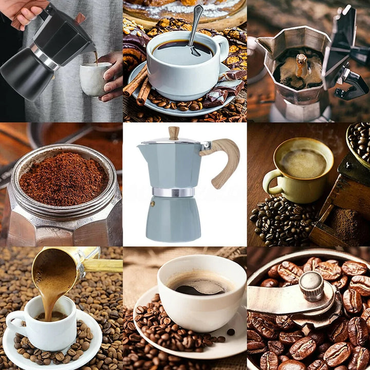 Percolator for Authentic Espresso On the Go - EspressoGo-Grey-150 ML-State of Style
