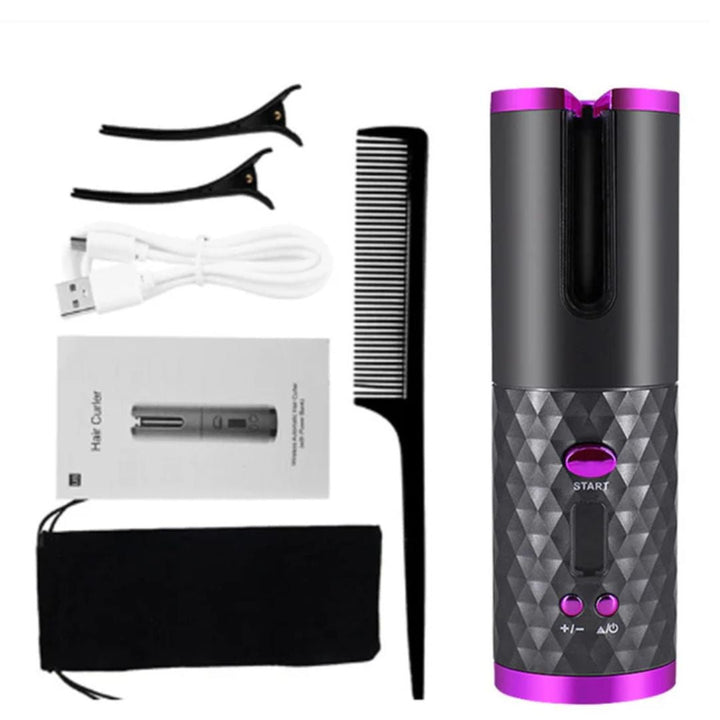 PerfectCurl Automatic Curling Wand | Cordless & Rechargeable-Grey-State of Style
