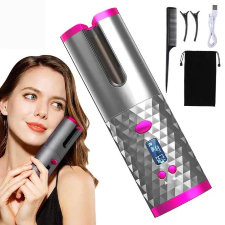 PerfectCurl Automatic Curling Wand | Cordless & Rechargeable-Grey-State of Style