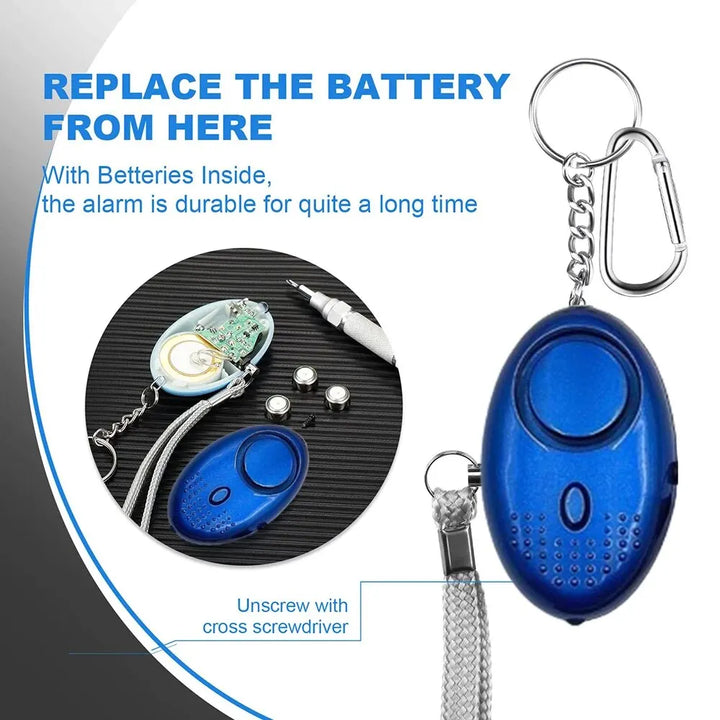 Personal Safety Alarm with LED Light (130 dB) - SafeSound-Purple-State of Style