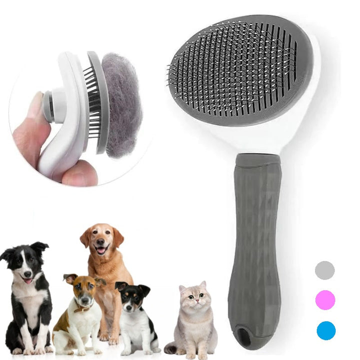 PET CARE BRUSH - SELF-CLEANING COMB FOR DOGS AND CATS-Grey-State of Style