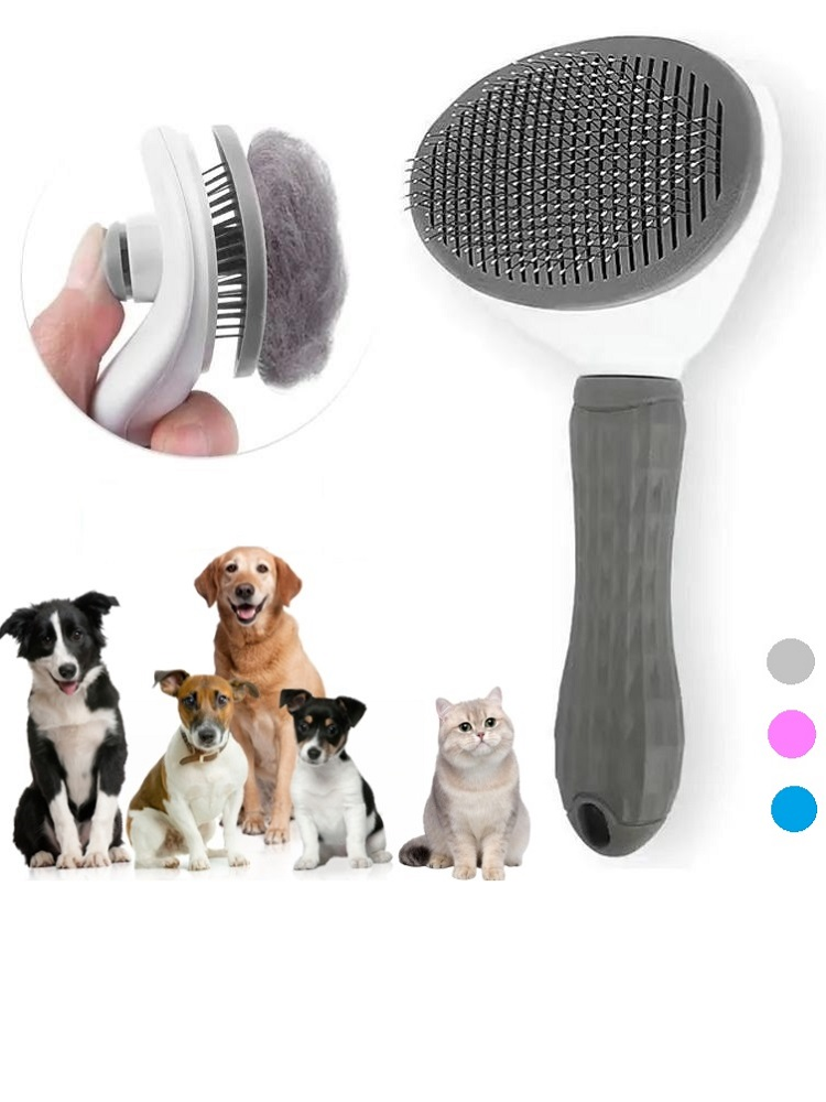 PET CARE BRUSH - SELF-CLEANING COMB FOR DOGS AND CATS-Grey-State of Style
