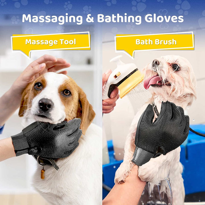 PET GROOMING GLOVE - SOFT AND EFFICIENT HAIR REMOVER FOR DOGS AND CATS-Pink-State of Style