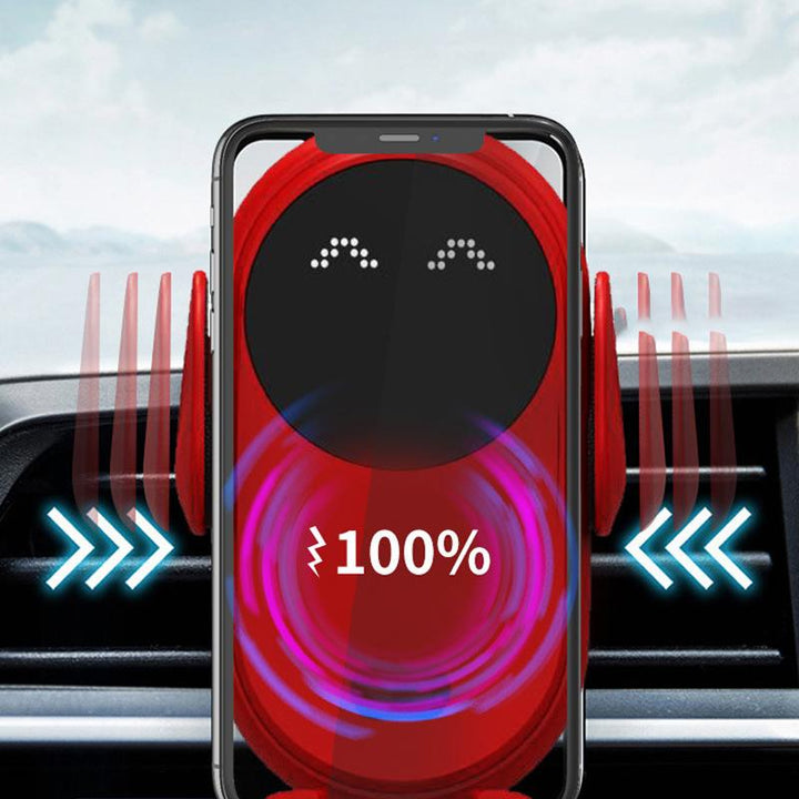 Phone holder with Wireless Charger – Voltix-Black-State of Style