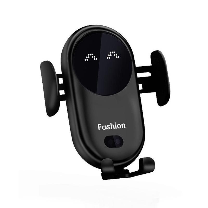 Phone holder with Wireless Charger – Voltix-Black-State of Style