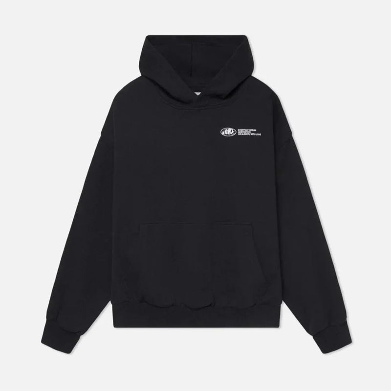 Cuddly autumn hoodie with back print – Love