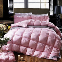 Piped Duvet made of 100% Goose Down - PlumeLux-Grey-200x230cm 3kg-State of Style