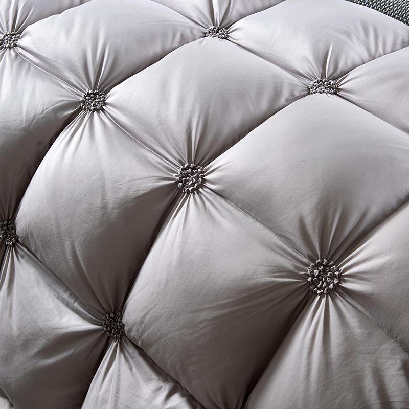 Piped Duvet made of 100% Goose Down - PlumeLux-Grey-200x230cm 3kg-State of Style