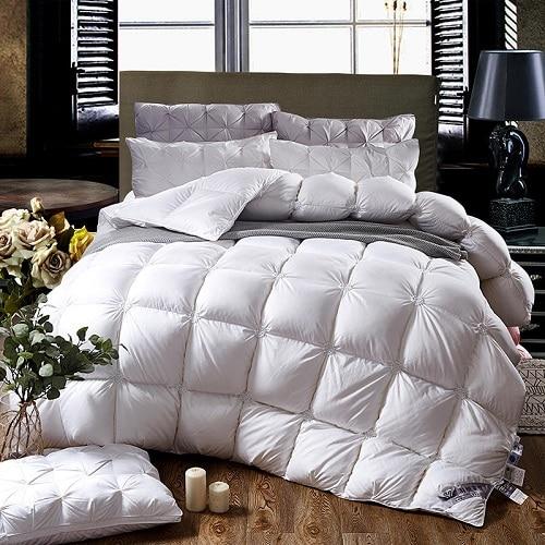 Piped Duvet made of 100% Goose Down - PlumeLux-Grey-200x230cm 3kg-State of Style