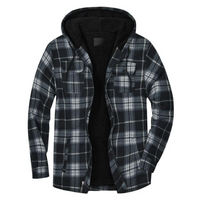 Plaid Men's Jacket with Hood - Mason-Black-M-State of Style