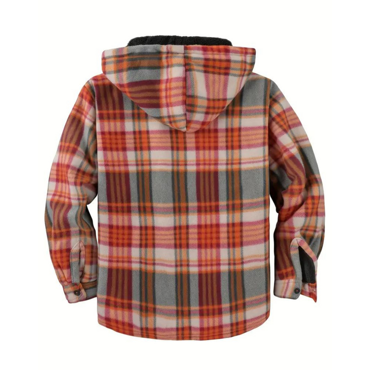 Plaid Men's Jacket with Hood - Mason-Green-M-State of Style