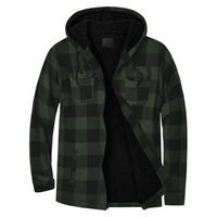 Plaid Men's Jacket with Hood - Mason-Green-M-State of Style