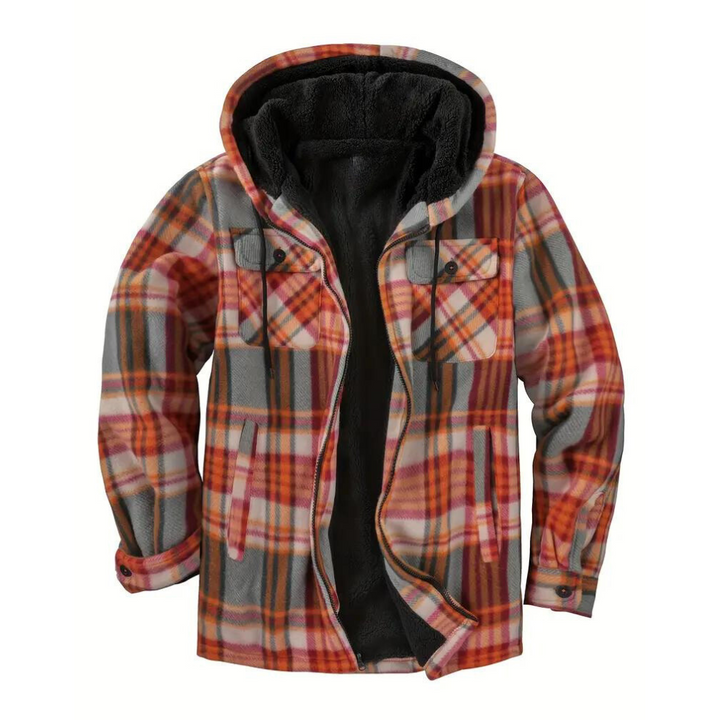 Plaid Men's Jacket with Hood - Mason-Plaid-M-State of Style