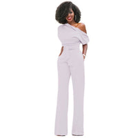 Plain Bodycon Women's Jumpsuit - Sofia-White-S-State of Style